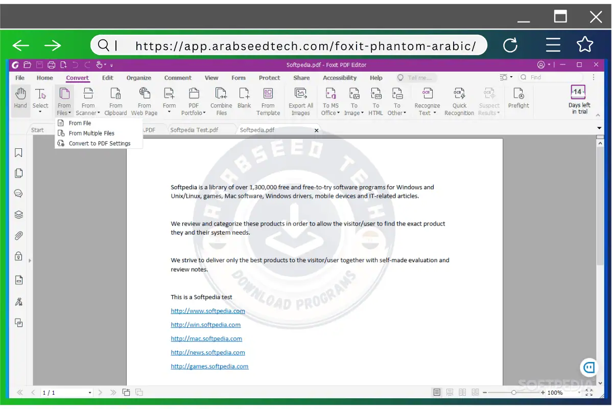 تحميل برنامج Foxit PhantomPDF مع التفعيل للكمبيوتر الشخصي من ميديافاير